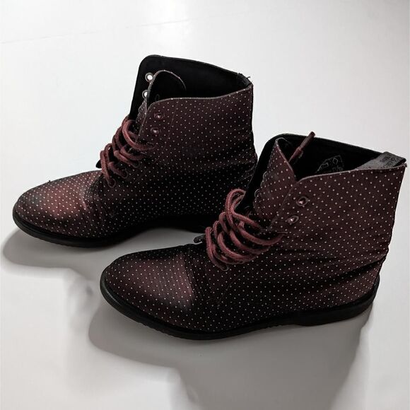 Dr. Martens Evan Ankle Lace Up Boots Polka Dots Pattern Size 9 - Picture 3 of 13